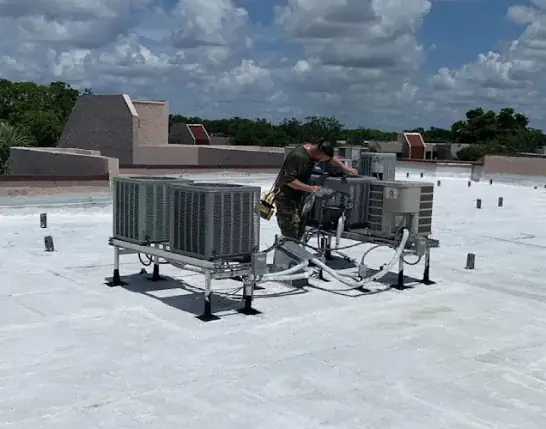 Rheem high-efficiency package unit equipment installed by Air Condition Army