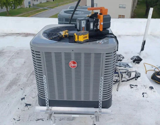 Rheem high-efficiency geothermal equipment installed by Air Condition Army